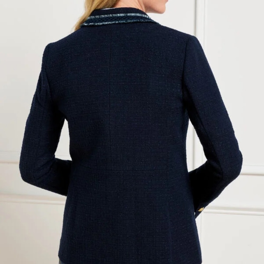 ￼CONTRAST TRIM TWEED JACKET